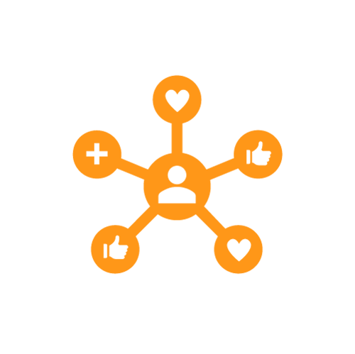 Orange social network icon